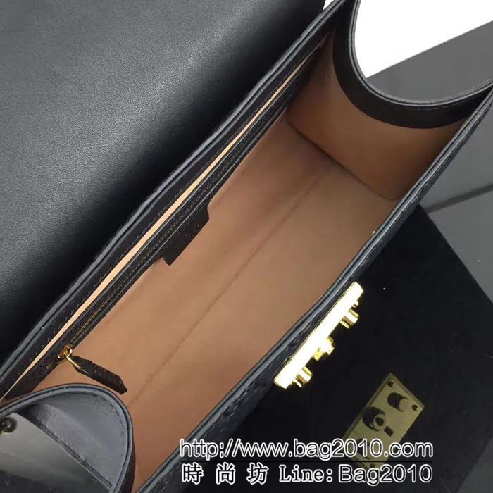 GUCCI古馳原單 新款專櫃品質原單皮質453188 克色全皮壓花手提單肩斜挎包 HY1026